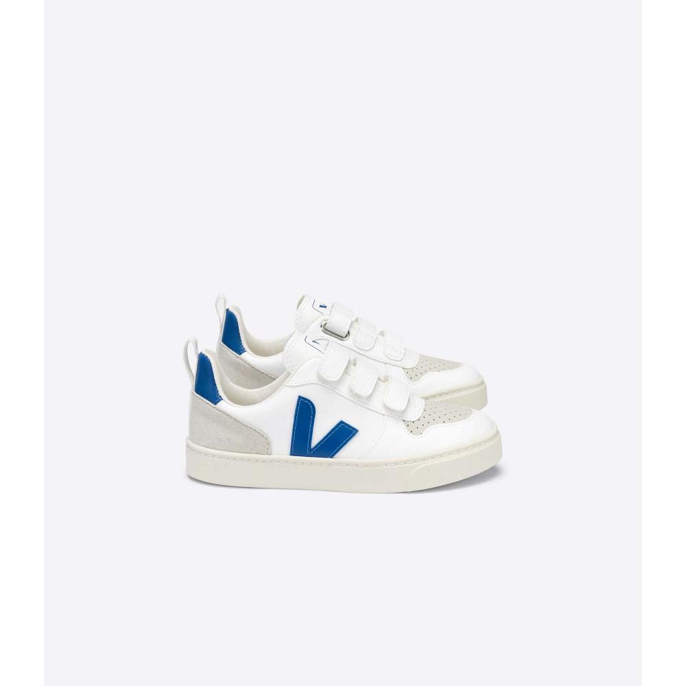 Veja V-10 CWL Kids\' Sneakers White/Blue | NZ 855HAP